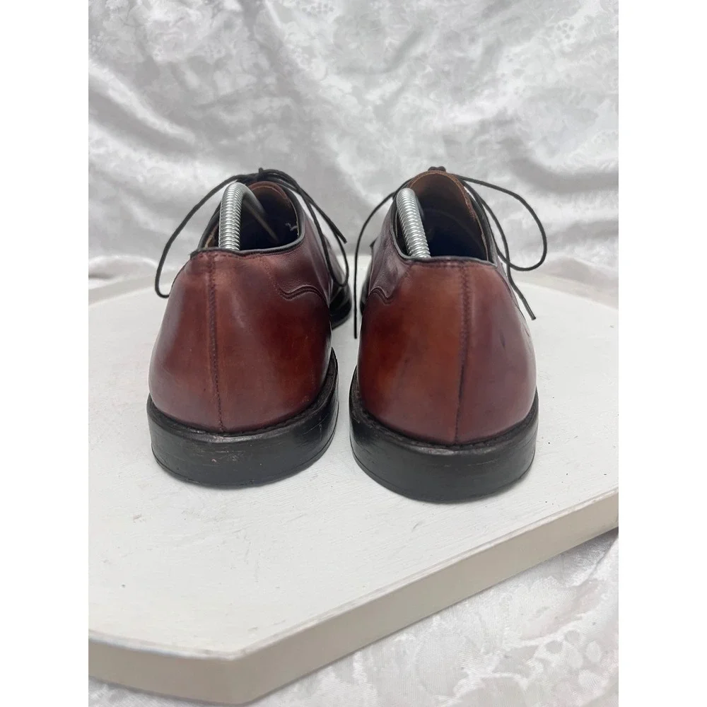 Allen Edmonds Bradley Burgundy Leather Split Toe Derby Dress Shoes 12.5 B 2661